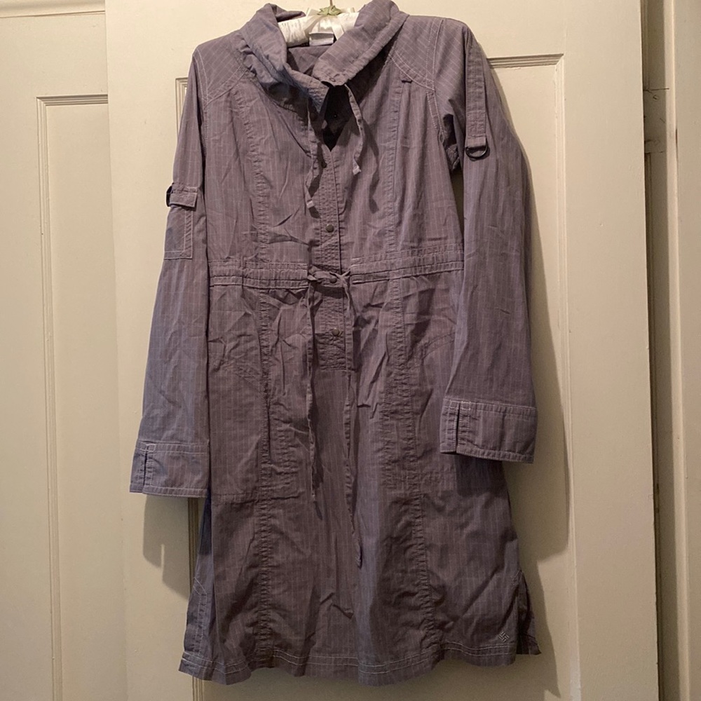 columbia small grey shirt dress